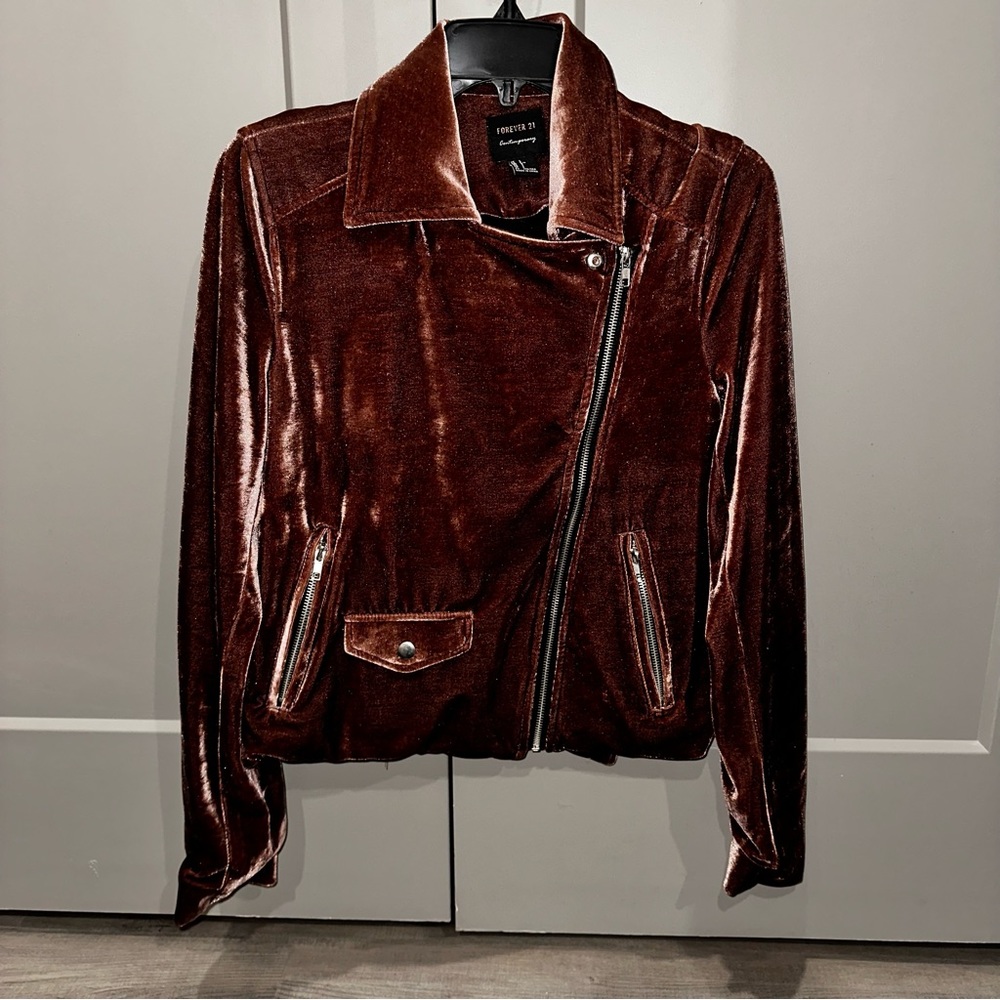Velour Moto Jacket